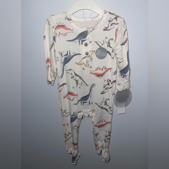 milkberry Other - Bamboo dinosaur footie